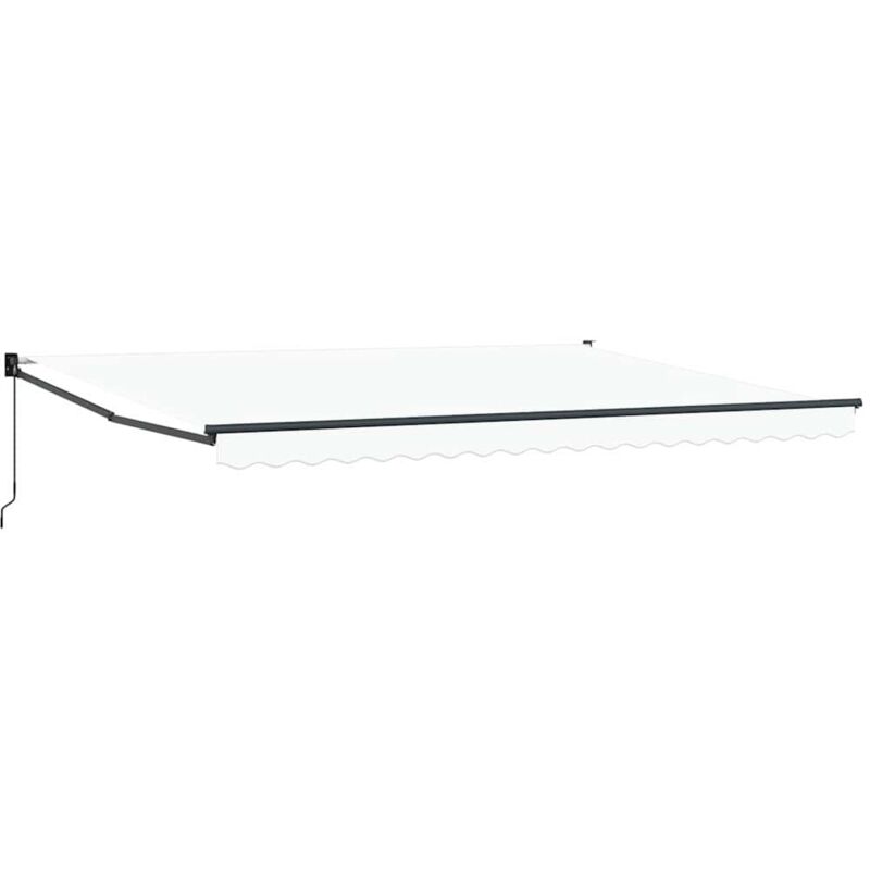 foto del prodotto vidaxl tenda da sole manuale retrattile bianca 450x300 cm