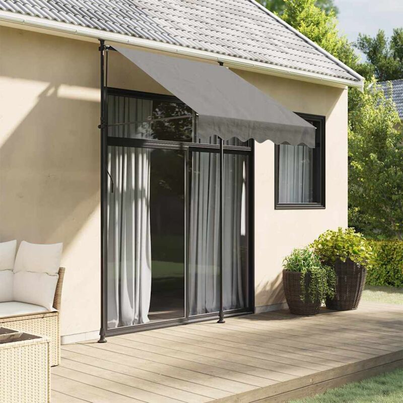 foto del prodotto vidaxl - tenda da sole retrattile antracite 150x150 cm tessuto e acciaio