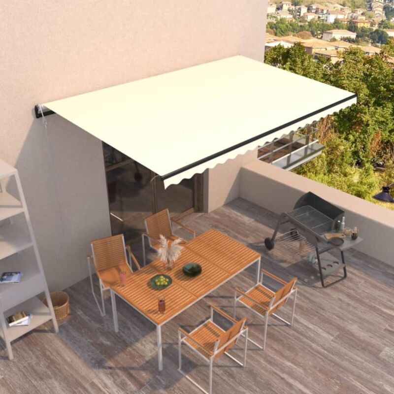 foto del prodotto vidaxl tenda da sole retrattile automatica 500x350 cm crema