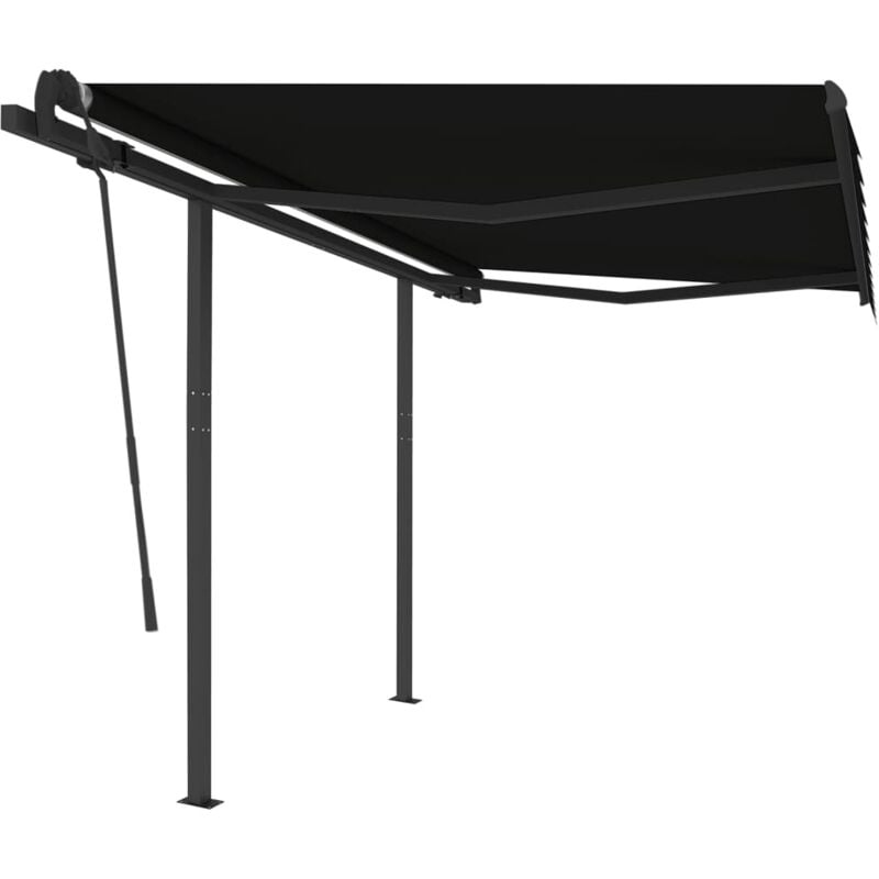 foto del prodotto vidaxl tenda da sole retrattile automatica con pali 3x2,5 m antracite