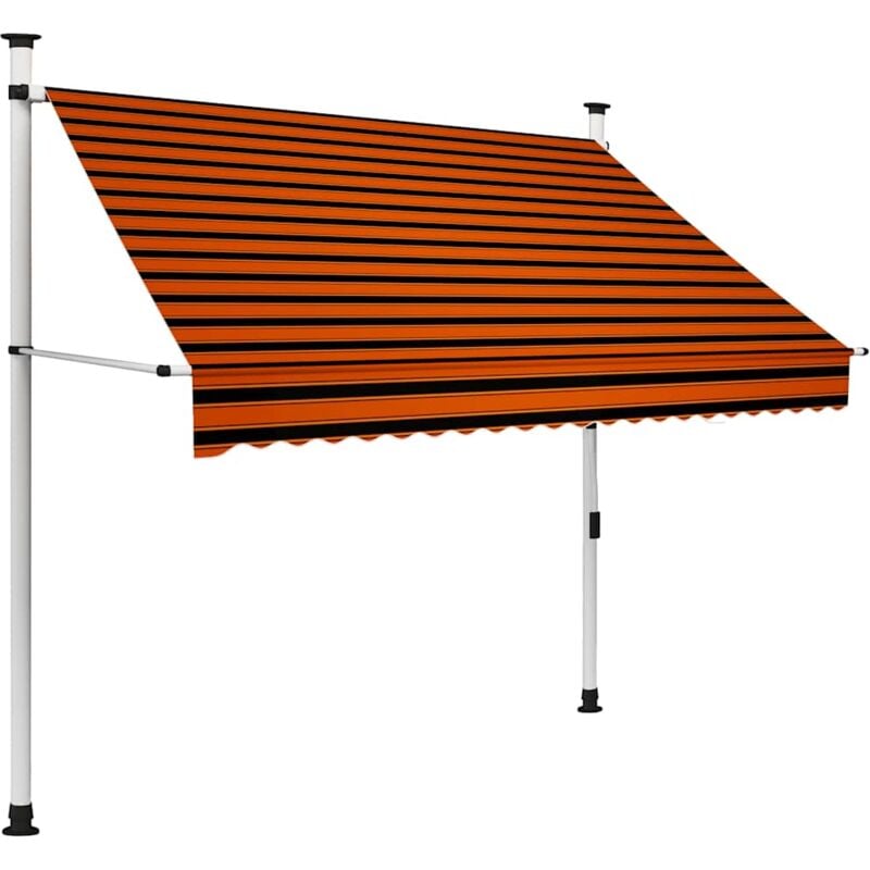 foto del prodotto vidaxl tenda da sole retrattile manuale 200 cm arancione e marrone