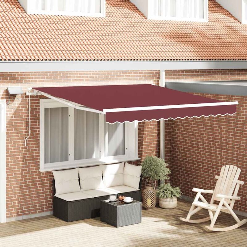 foto del prodotto vidaxl tenda da sole retrattile manuale con led bord 300x250 cm