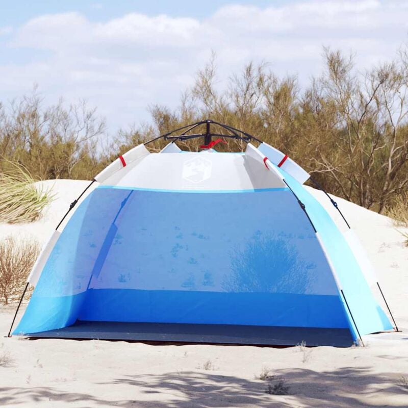 foto del prodotto vidaxl tenda da spiaggia 2persone azzurro rilascio rapido impermeabile