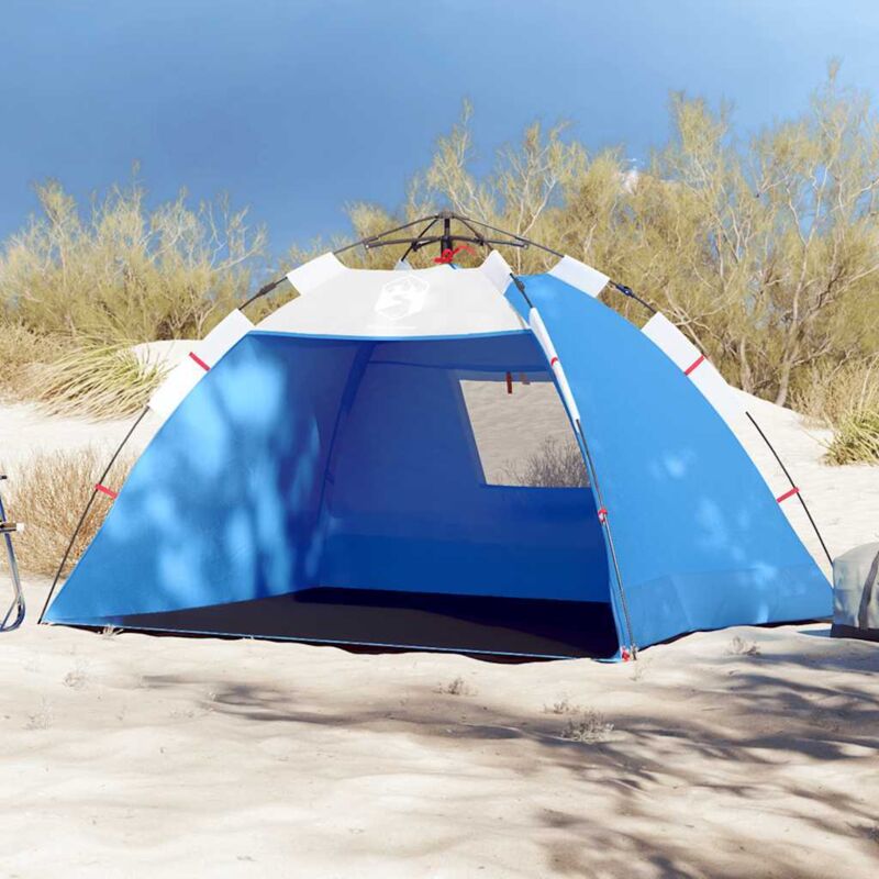 foto del prodotto vidaxl - tenda da spiaggia 2persone azzurro rilascio rapido impermeabile