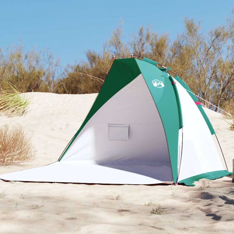 foto del prodotto vidaxl tenda da spiaggia verde mare 268x223x125 cm in poliestere 185t