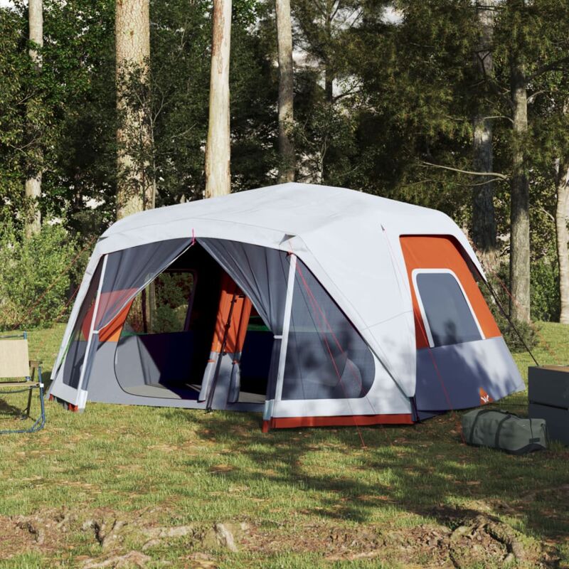 foto del prodotto vidaxl tenda famiglia led 10 persone grigio arancione rilascio rapido
