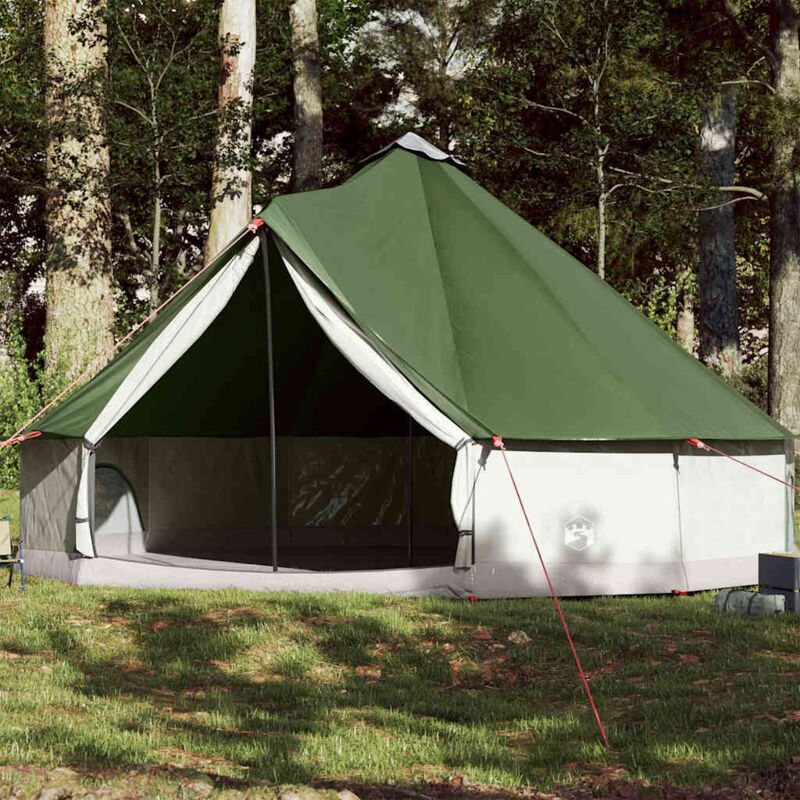 foto del prodotto vidaxl tenda familiare tipi per 12 persone verde impermeabile