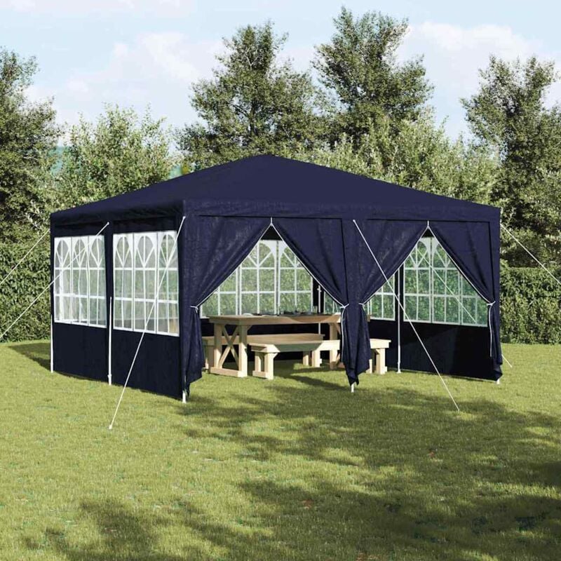 foto del prodotto vidaxl tenda feste con 8 pareti laterali blu 4x4 m pe