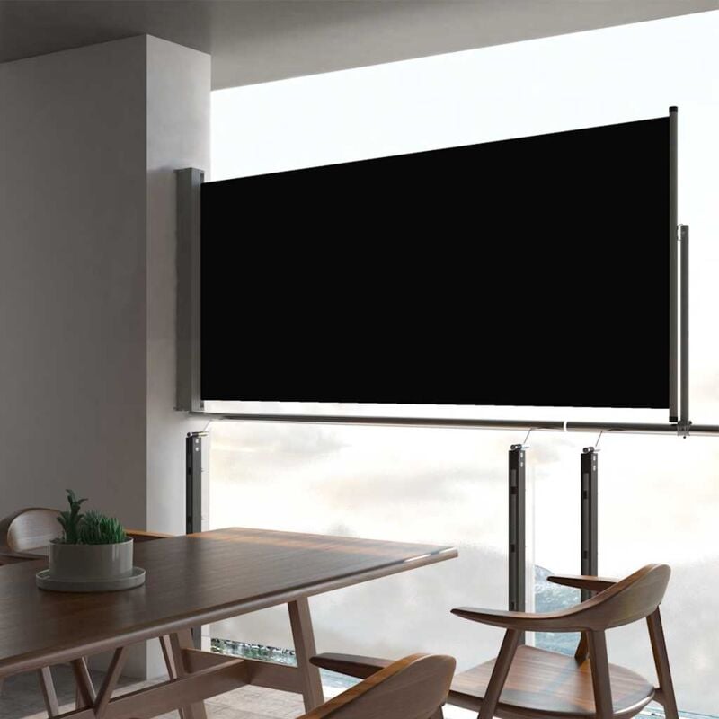 foto del prodotto vidaxl tenda laterale retrattile per patio 60x300 cm nero