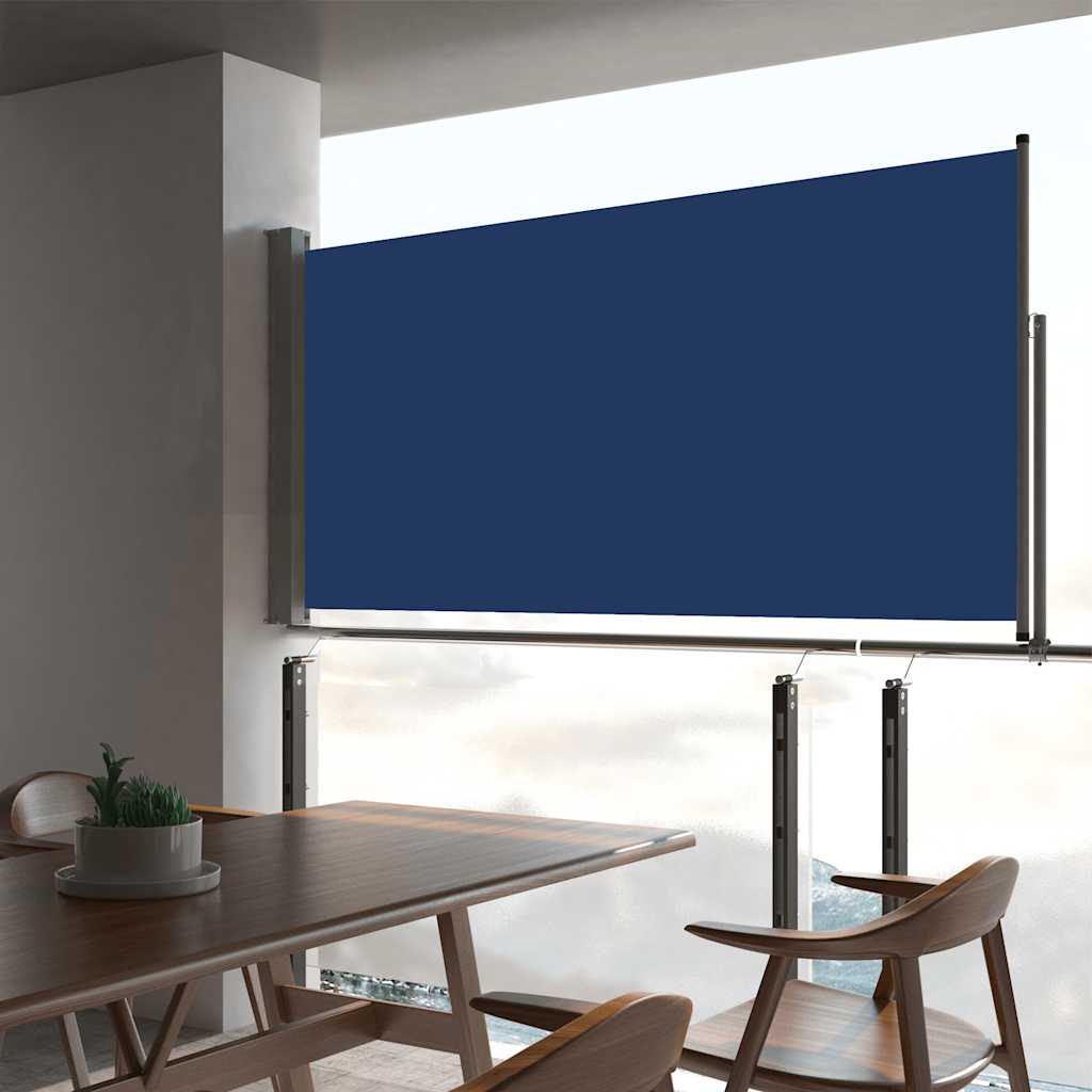 foto del prodotto vidaxl tenda laterale retrattile per patio 80x300 cm blu
