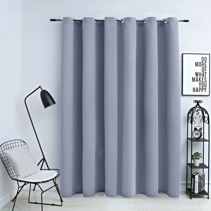 foto del prodotto vidaxl tenda oscurante con anelli in metallo grigia 290x245 cm
