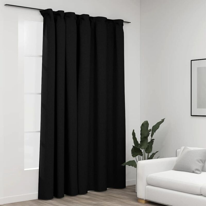 foto del prodotto vidaxl tenda oscurante effetto lino con ganci antracite 290x245 cm