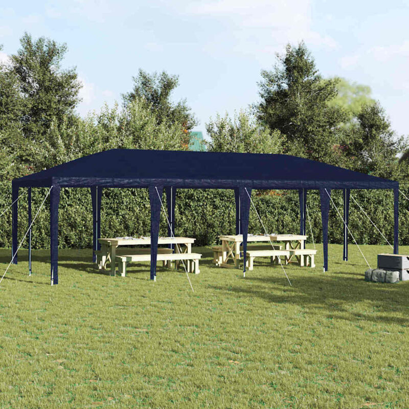 foto del prodotto vidaxl tenda party blu, bianco 800 x 400 x 266 cm poliestere, acciaio