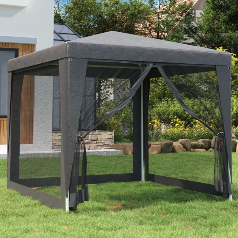 foto del prodotto vidaxl tenda per feste con 4 pareti in rete antracite 2,5x2,5 m hdpe