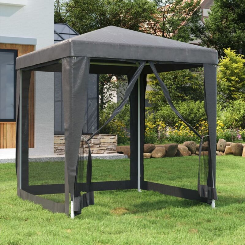 foto del prodotto vidaxl tenda per feste con 4 pareti in rete antracite 2x2 m in hdpe