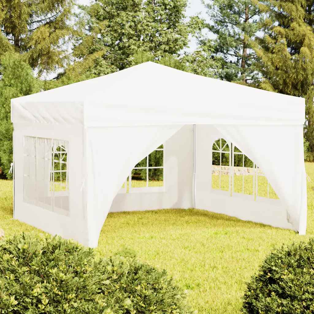 foto del prodotto vidaxl tenda per feste pieghevole con pareti laterali bianco 3x3 m