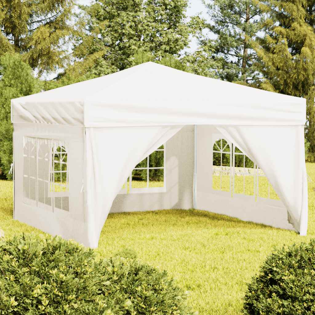 foto del prodotto vidaxl tenda per feste pieghevole con pareti laterali crema 3x3 m