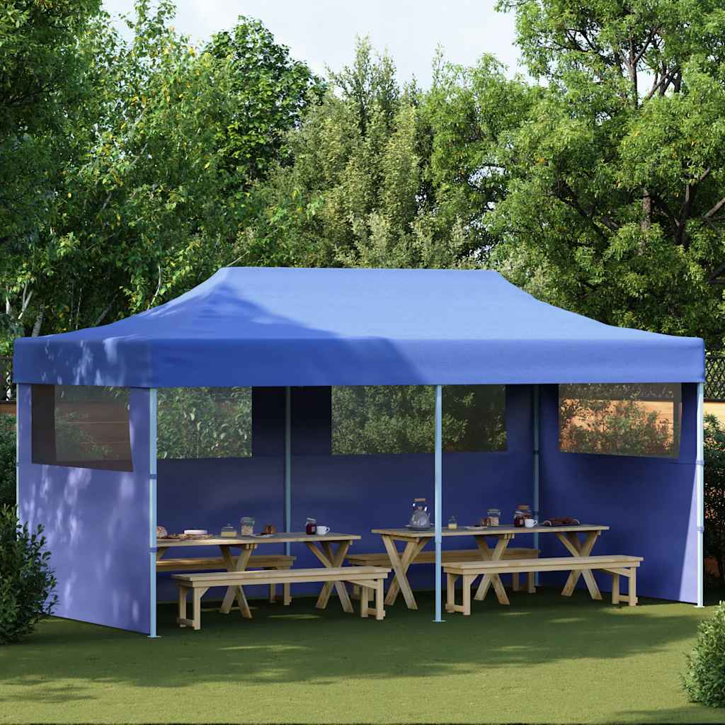 foto del prodotto vidaxl tenda per feste pop up pieghevole blu 3 x 6 m