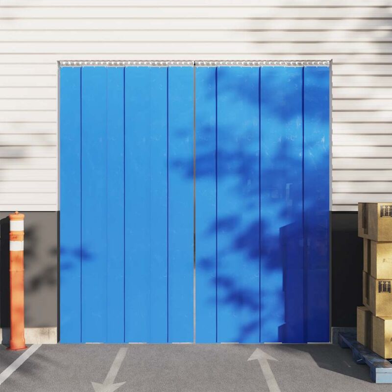 foto del prodotto vidaxl tenda per porte blu 200 mm x 1,6 mm 10 m in pvc