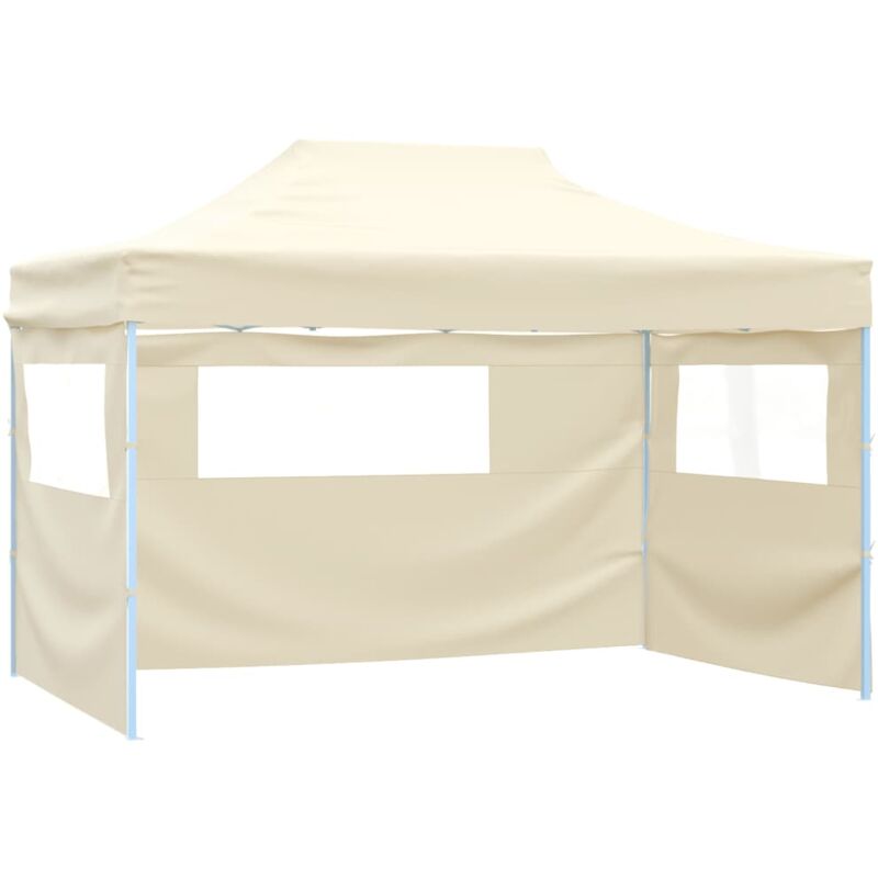 foto del prodotto vidaxl tenda pieghevole con 3 pareti 3x4,5 m crema
