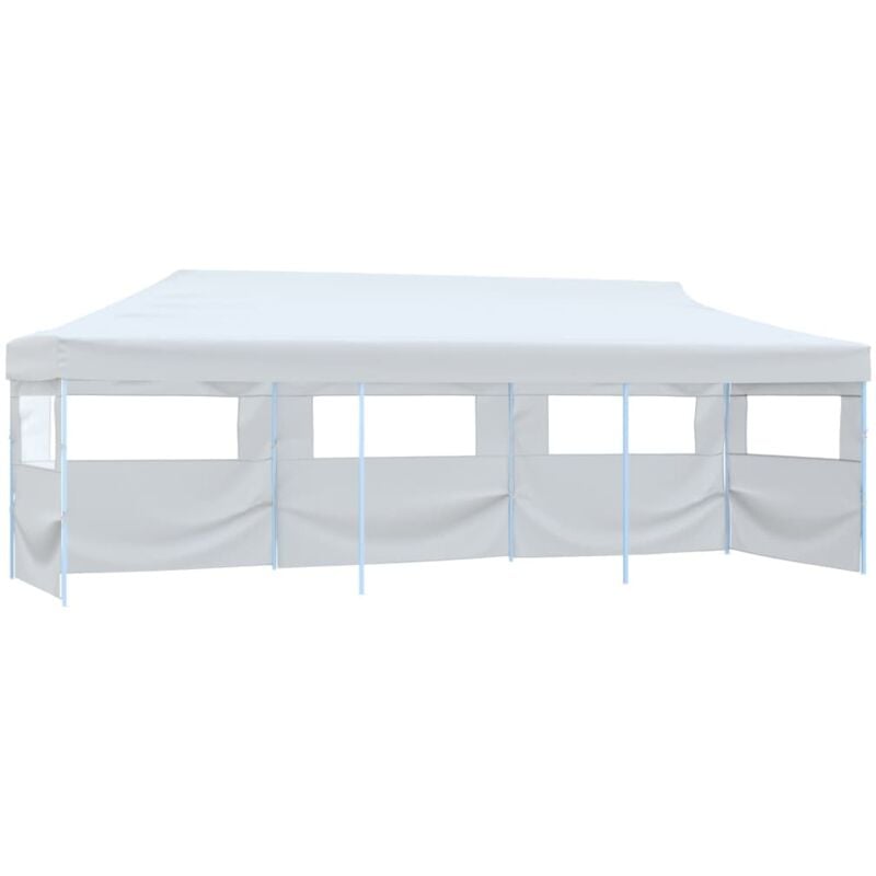 foto del prodotto vidaxl tenda pieghevole pop up con 5 pareti laterali 3x9 m bianca