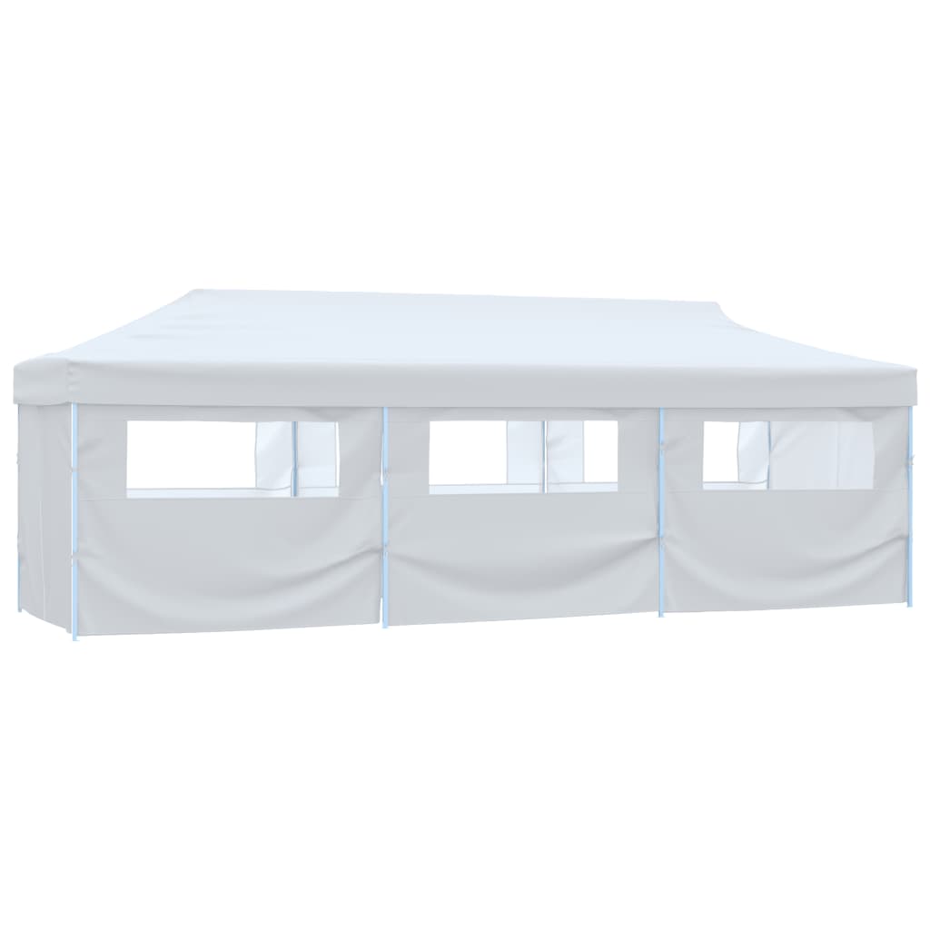 foto del prodotto vidaxl tenda pieghevole pop up con 8 pareti laterali 3x9 m bianca