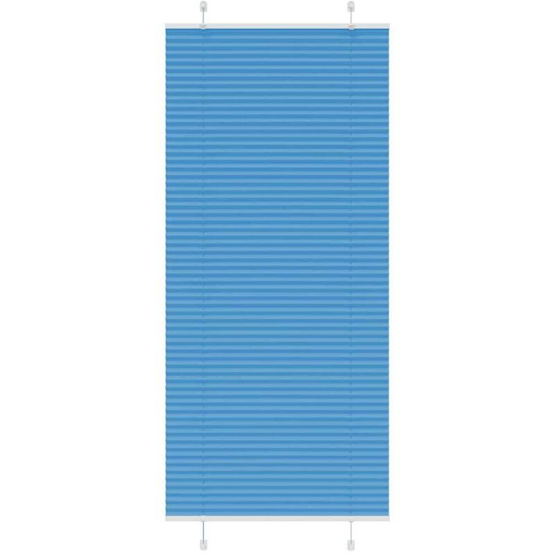 foto del prodotto vidaxl tenda plissettata blu 95x200 cm larghezza tessuto 94,4 cm