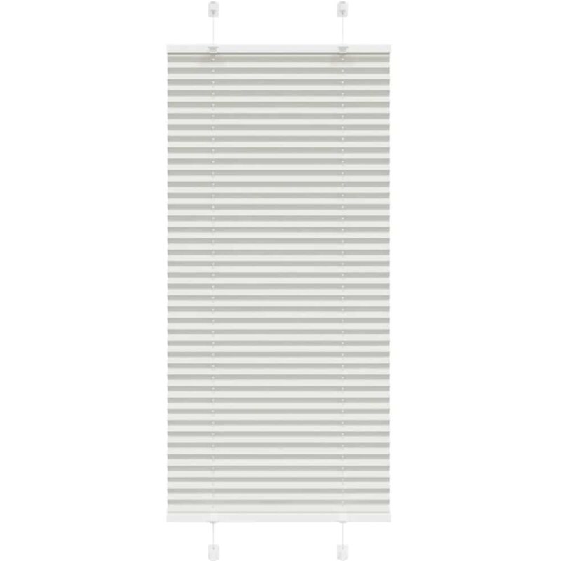 foto del prodotto vidaxl tenda plissettata grigio chiaro 65x150 cm larghezza tessuto