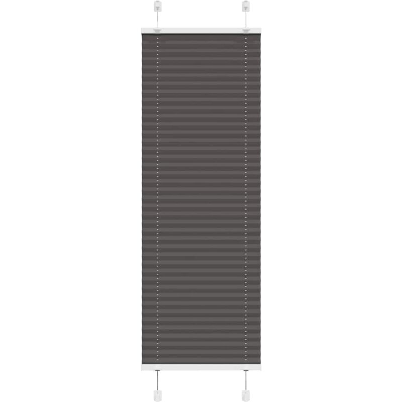 foto del prodotto vidaxl tenda plissettata nera 40x100 cm larghezza tessuto 39,4 cm