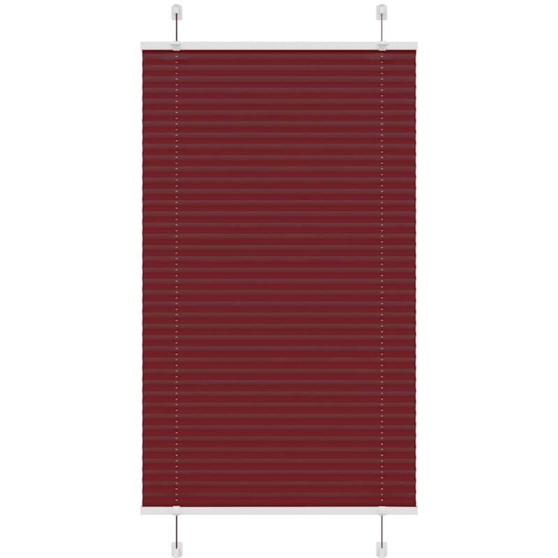 foto del prodotto vidaxl tenda plissettata rosso bordeaux 80x100 cm larghezza tessuto