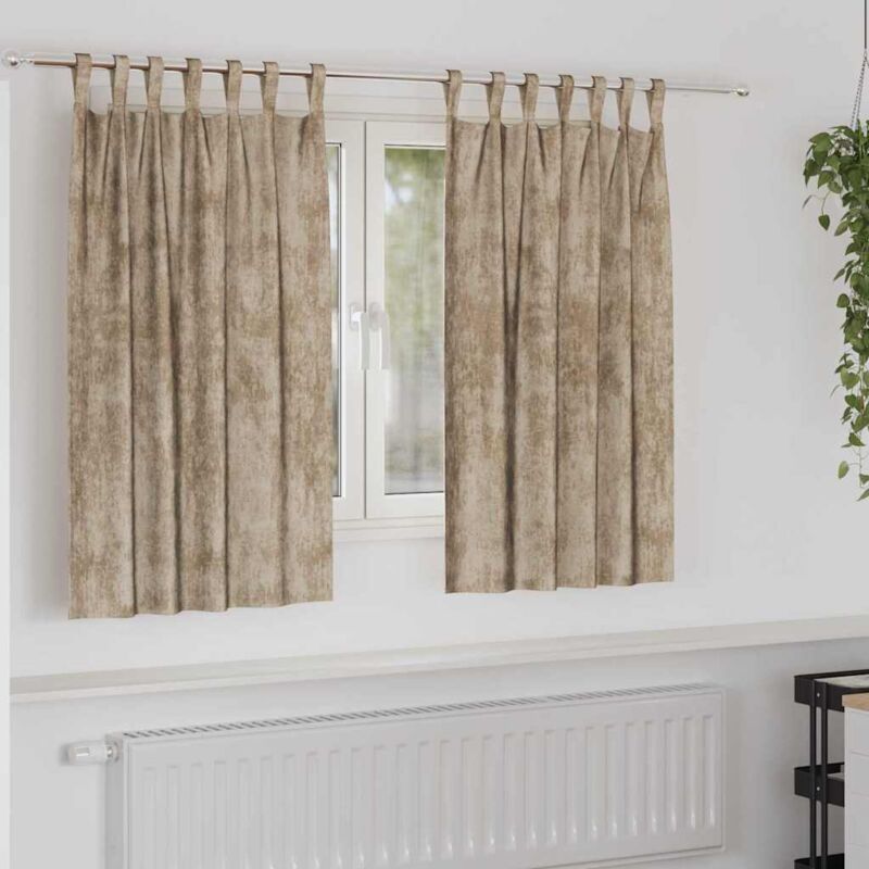 foto del prodotto vidaxl tende 2 pz con occhielli champagne 140x140 cm