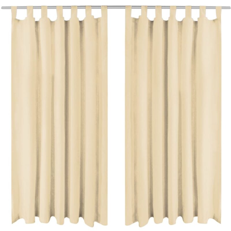 foto del prodotto vidaxl tende in micro raso 2 pz con passanti 140x175 cm beige