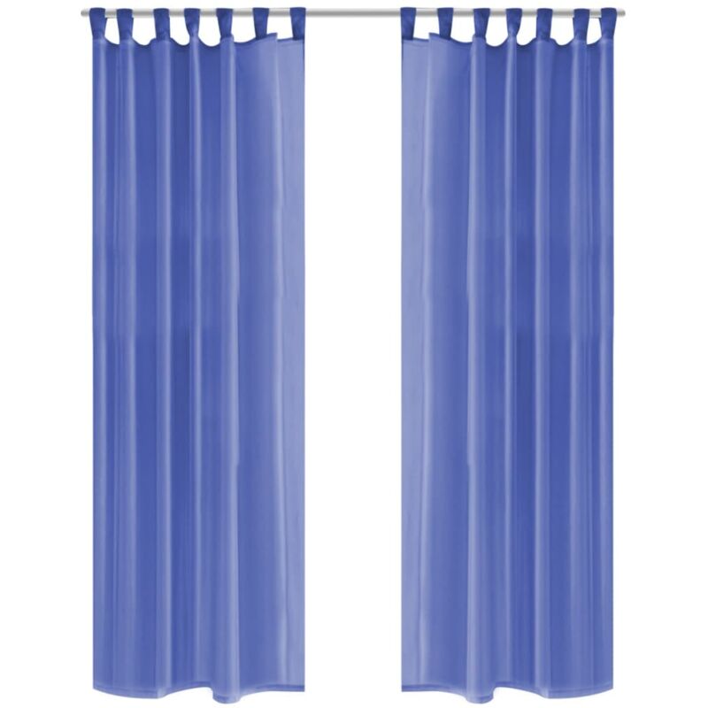 foto del prodotto vidaxl tende in voile 2 pz 140x225 cm blu reale
