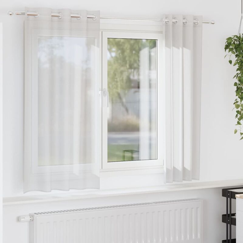 foto del prodotto vidaxl tende in voile con occhielli 2 pz bianco