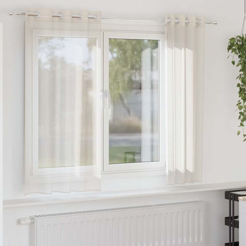 foto del prodotto vidaxl tende in voile con occhielli 2 pz crema 140x140 cm