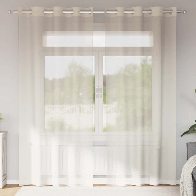 foto del prodotto vidaxl tende in voile con occhielli 2 pz crema 140x225 cm