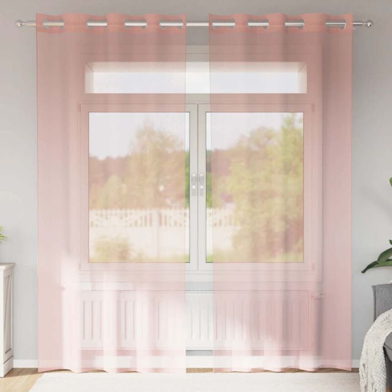 foto del prodotto vidaxl tende in voile con occhielli 2 pz rosa 140x245 cm