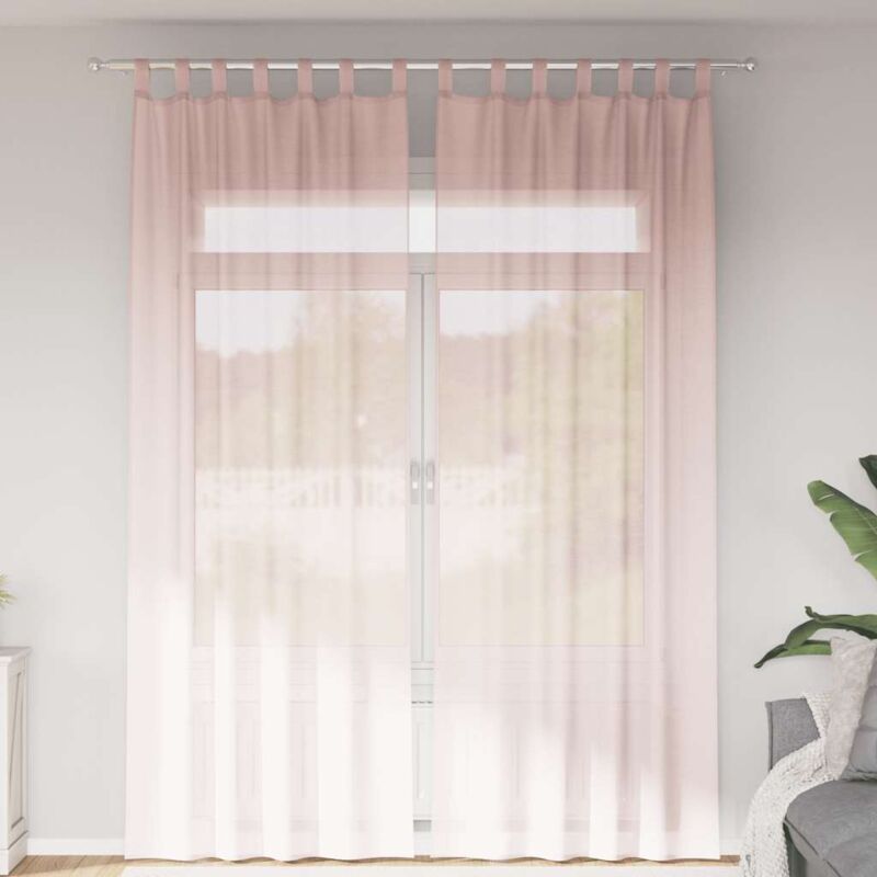foto del prodotto vidaxl tende in voile con passanti 2 pz rosa chiaro 140x260 cm