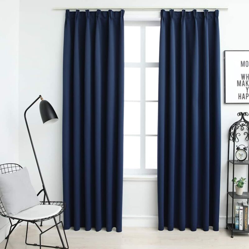 foto del prodotto vidaxl tende oscuranti con ganci 2 pz blu 140x245 cm