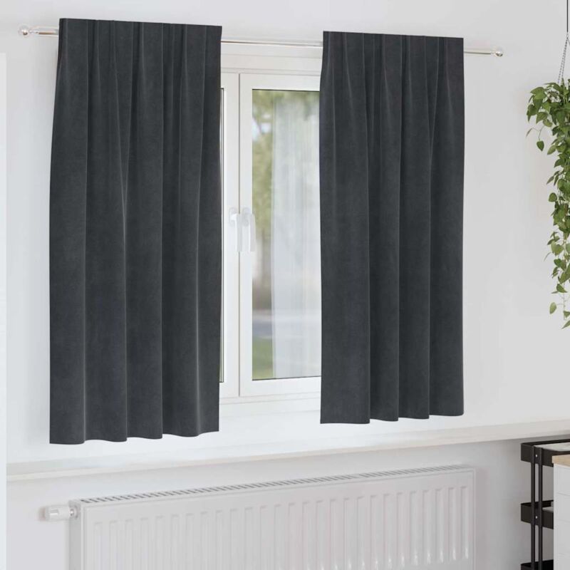 immagine 0 del prodotto vidaxl tende oscuranti con nastro superiore 2 pz grigio chiaro in velluto