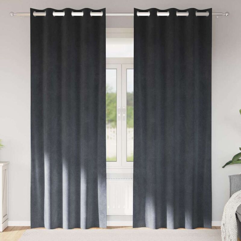 foto del prodotto vidaxl tende oscuranti con occhielli 2 pz grigio chiaro velluto