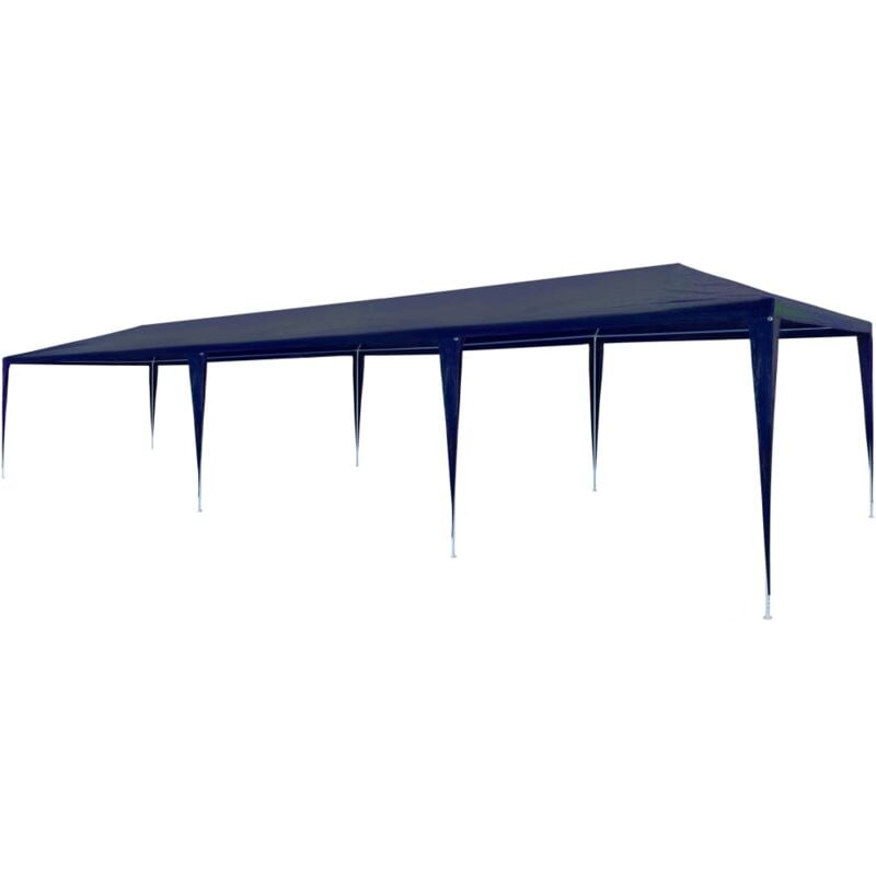 foto del prodotto vidaxl tendone per feste in pe e acciaio resistente blu gazebo giardino vari dimensioni dimensioni 3x9 m