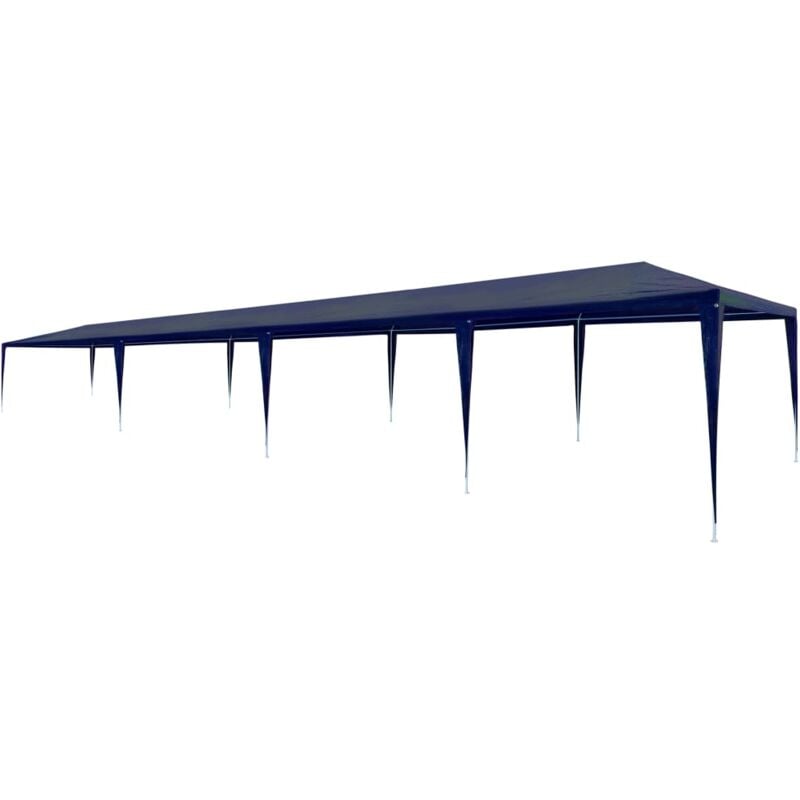 foto del prodotto vidaxl tendone per feste in pe e acciaio resistente blu gazebo giardino vari dimensioni modelli blu 3 x 12 m