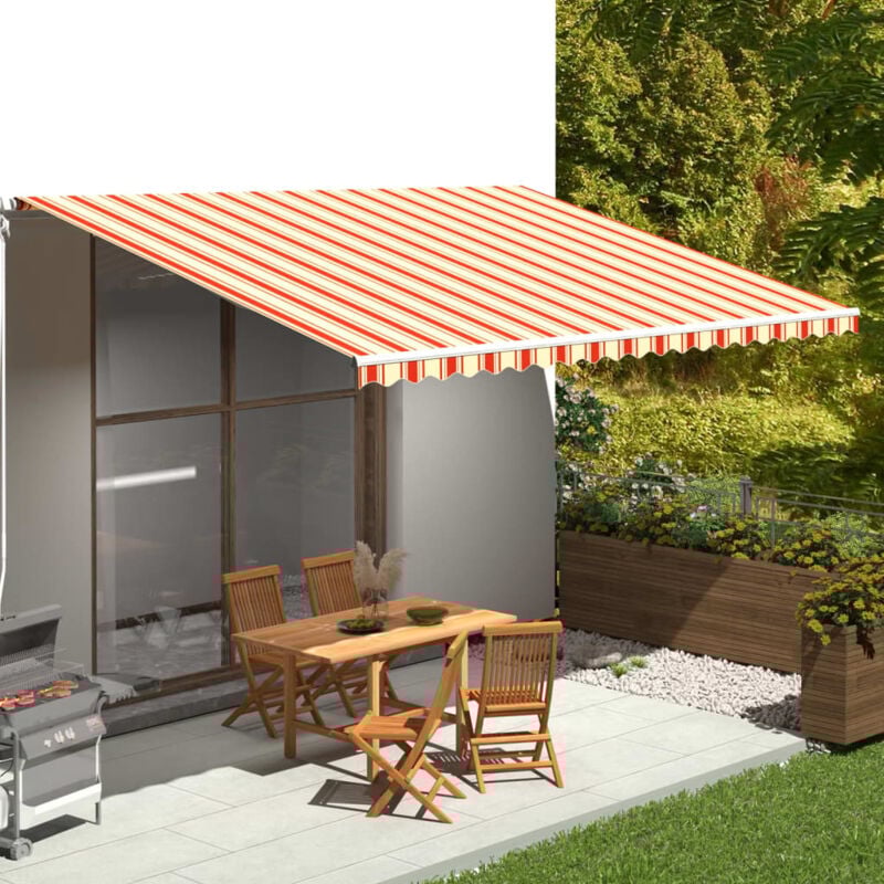 foto del prodotto vidaxl tessuto di ricambio per tenda da sole giallo e arancio 5x3,5 m