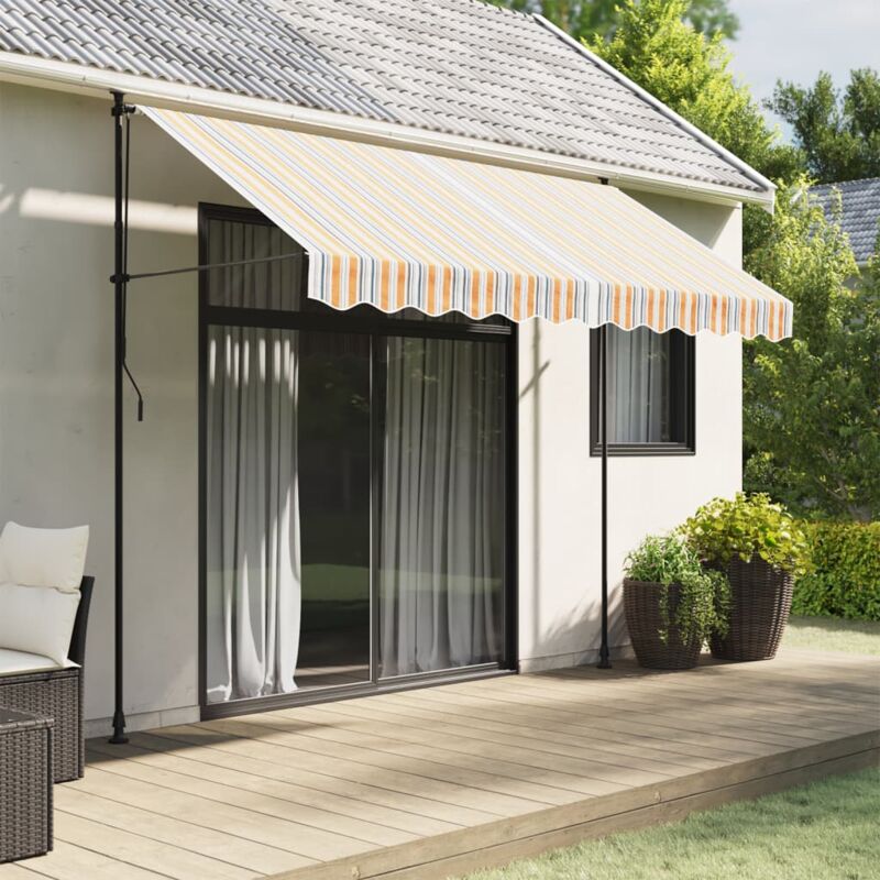 foto del prodotto vidaxl tessuto di ricambio per tenda strisce multicolore 3x2,5 m