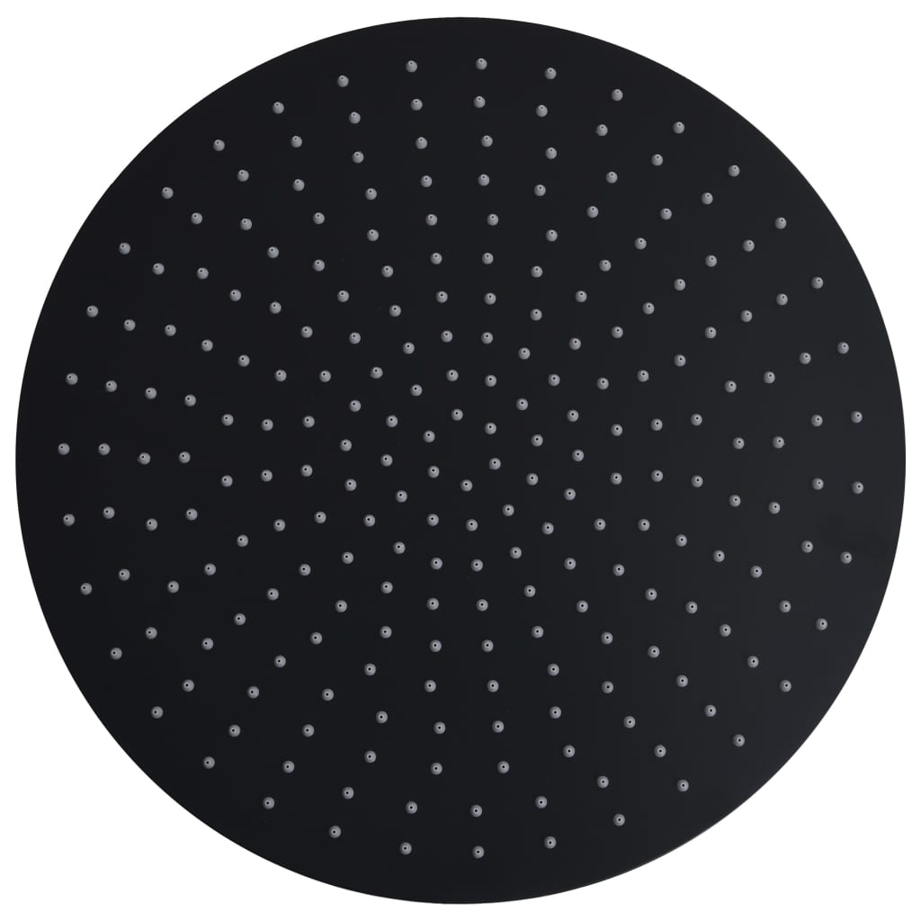 foto del prodotto vidaxl testa doccia a pioggia in acciaio inox 40 cm rotonda nera