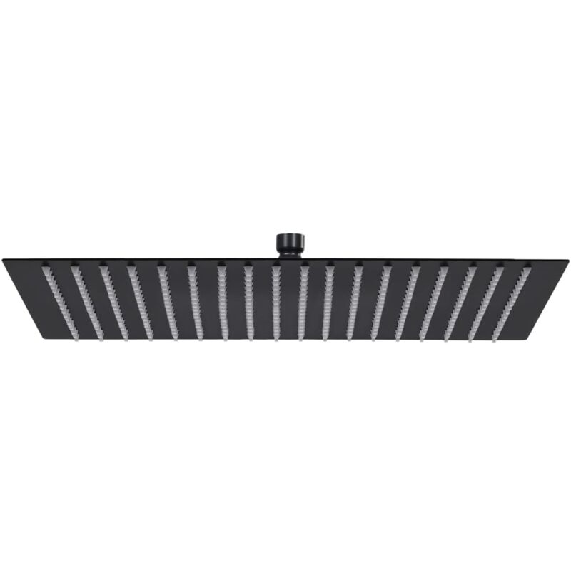 foto del prodotto vidaxl testa doccia a pioggia in acciaio inox 50x50 cm quadrata nera elegante
