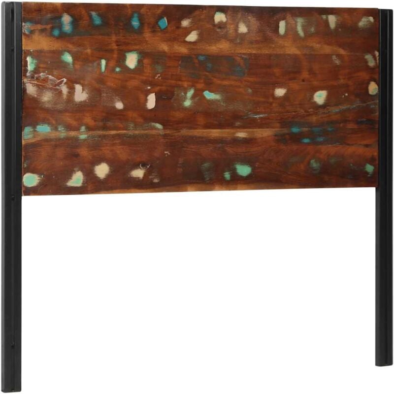 foto del prodotto vidaxl testiera 120 cm in legno massello di recupero e ferro