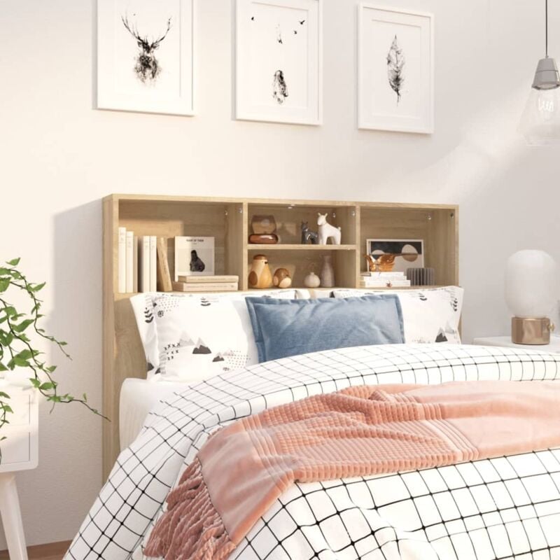 foto del prodotto vidaxl testiera 120x19x104cm con scomparti aperti design elegante vari colori colore marrone