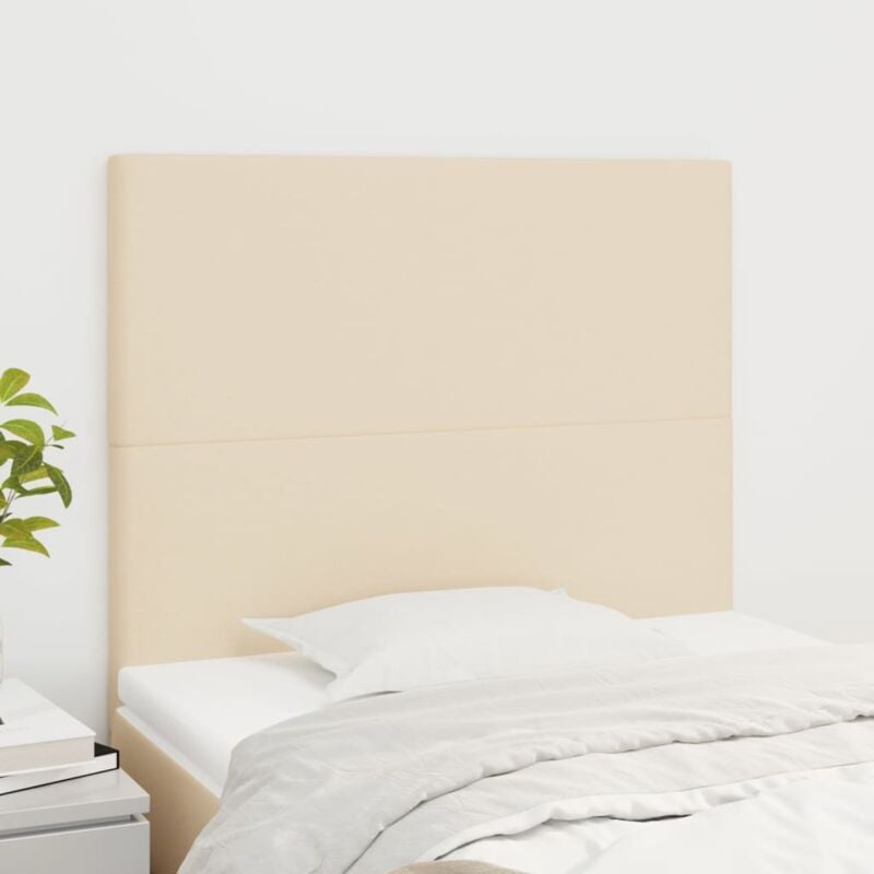 foto del prodotto vidaxl testiera 2 pz crema 90x5x78 88 cm in tessuto
